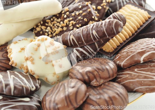 Image of various of chocolate cookies