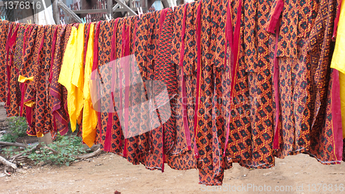 Image of Fabrics with traditional Khmer patterns in Cambodia