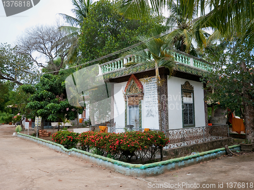 Image of Monk's residence at Buddhist temple in Cambodia