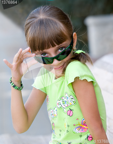 Image of The girl in a green blouse