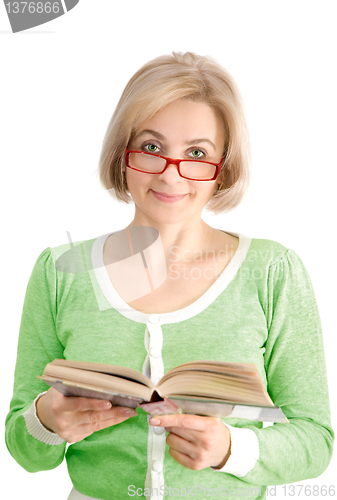 Image of The woman with the book