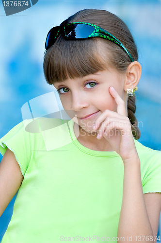 Image of The girl in a green blouse