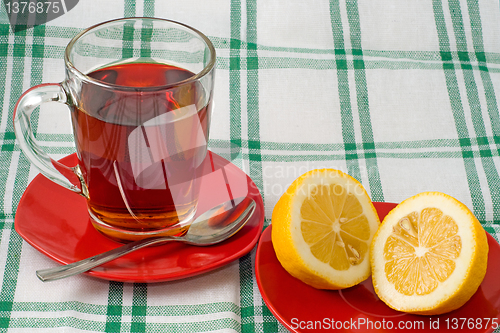 Image of Cup of tea and lemon