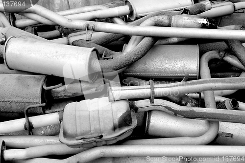 Image of Old exhaust pipes