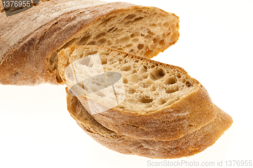 Image of Bread isolated on the white background