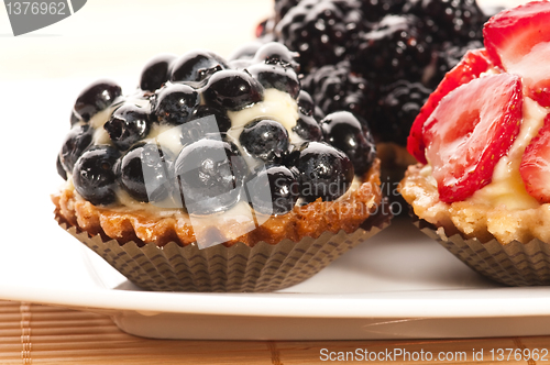 Image of French cake with fresh fruits
