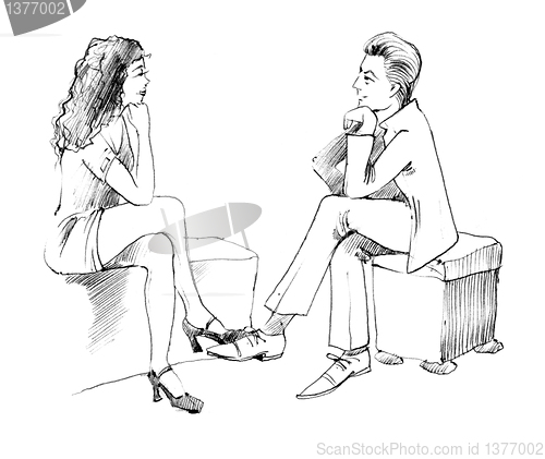 Image of couple conversation