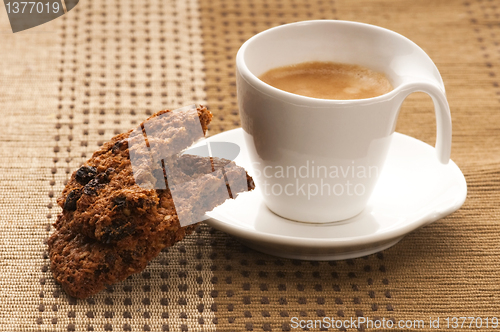 Image of Cookies with hot coffee