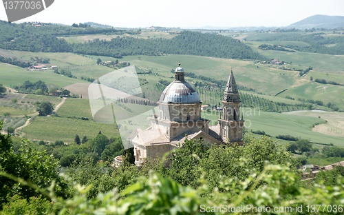 Image of Montepulciano town in Tuscany, Italy