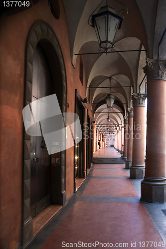 Image of Bologna streets in europe vacation