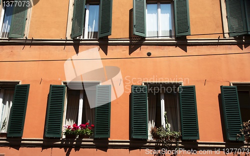 Image of Bologna streets in europe vacation