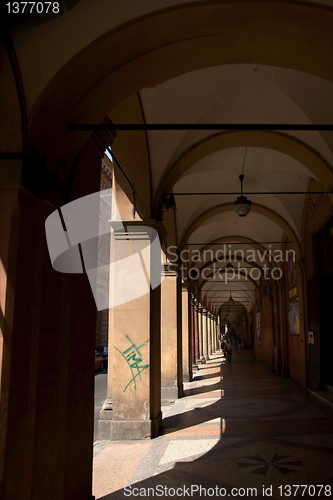 Image of Bologna streets in europe vacation