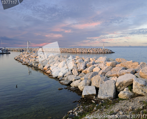 Image of lake at sunset