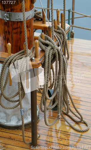 Image of Detail of sailing ship