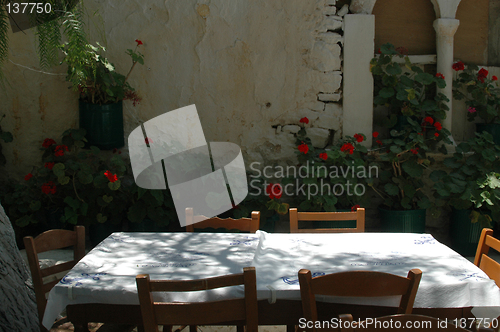 Image of restaurant table in europe