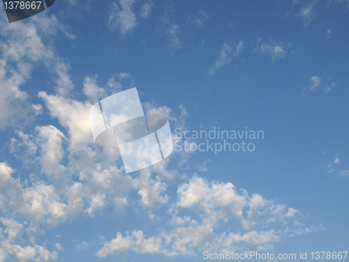 Image of Blue sky with clouds
