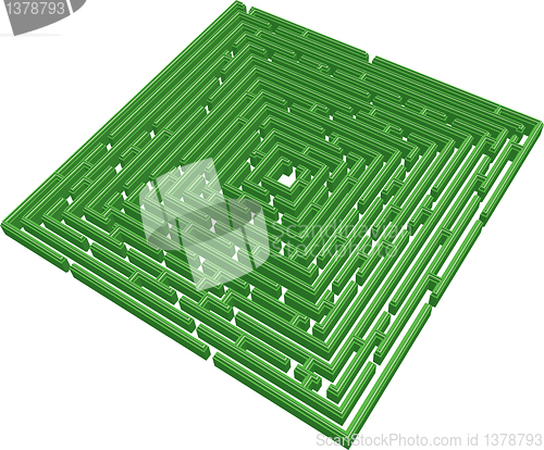 Image of 3D green maze