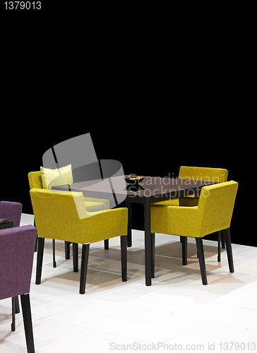 Image of Black dinning room