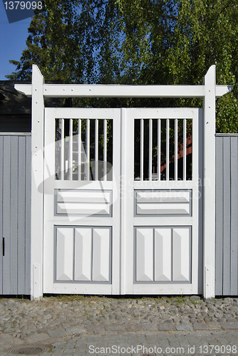 Image of White Wooden Gate