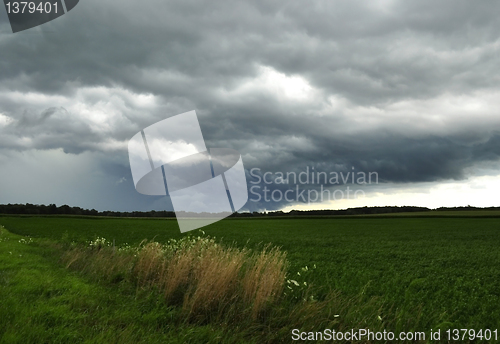 Image of Storm over the field 