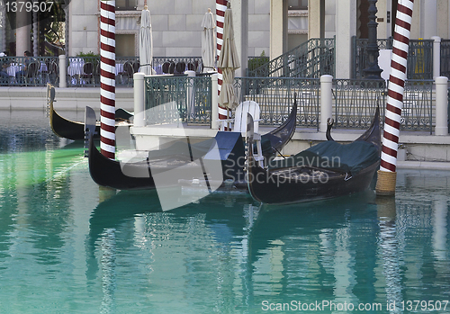 Image of Gondolas at Venetian Hotel in Las Vegas 