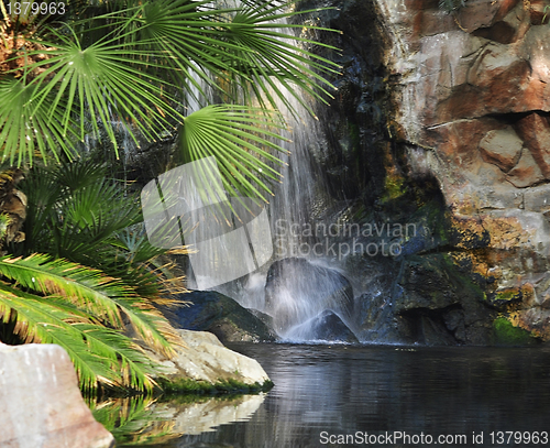 Image of waterfall in a park