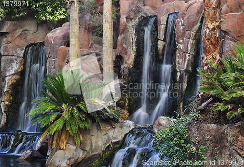 Image of waterfalls  in a park