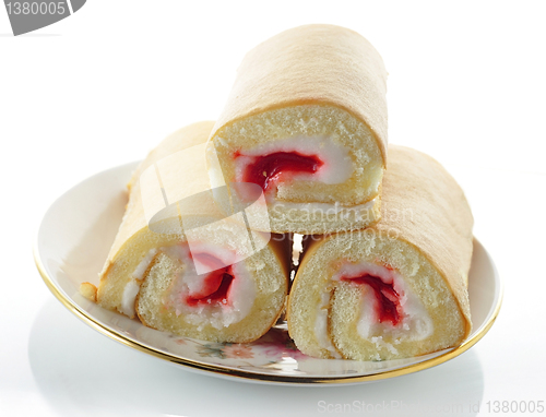 Image of Cream and Strawberry rolls 