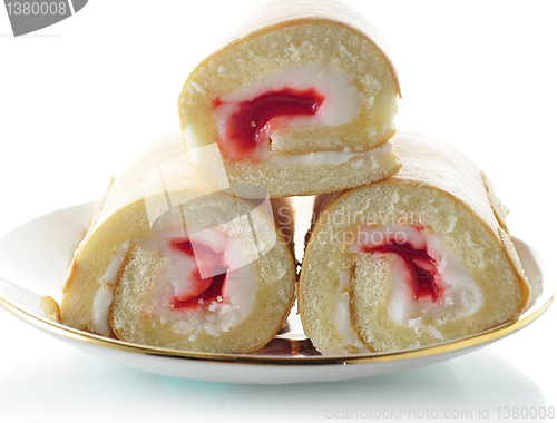 Image of Cream and Strawberry rolls 