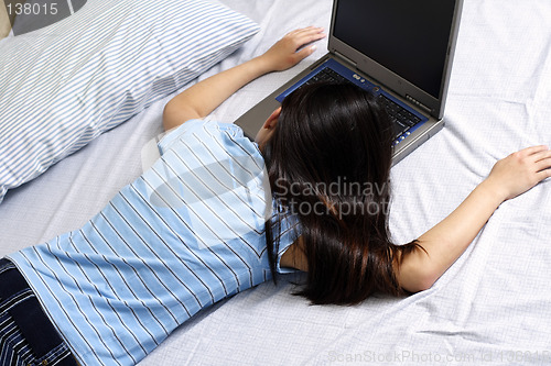 Image of Girl and laptop