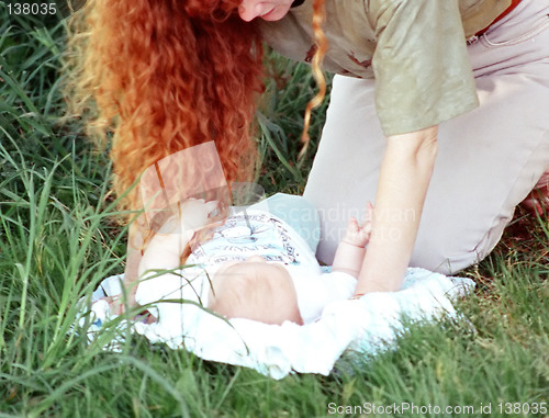 Image of Abandoned baby in woods.