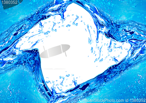Image of Blue water and water splash