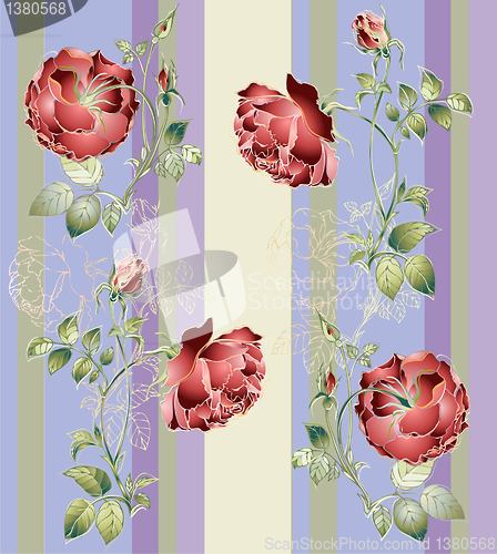 Image of Seamless background from a flowers ornament, fashionable modern wallpaper or textile.   