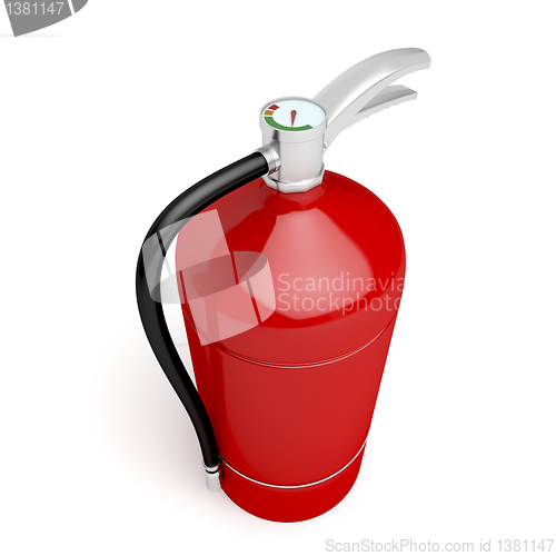 Image of Fire extinguisher on white