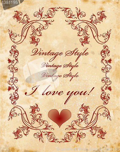 Image of vinage valentines day card