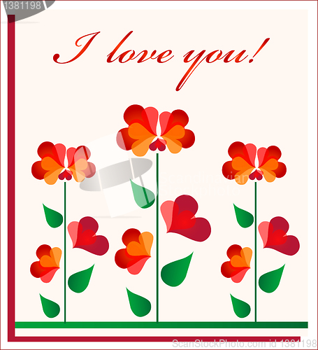 Image of valentines day greeting card