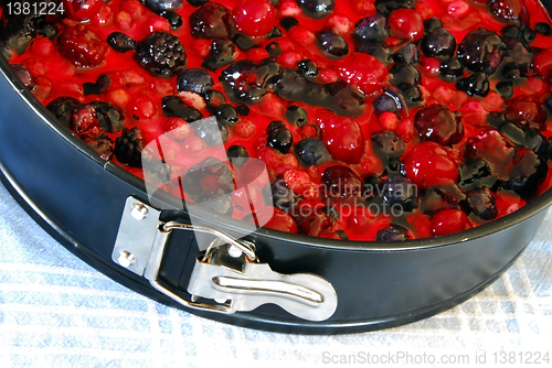 Image of Preparing fruit cake in mold
