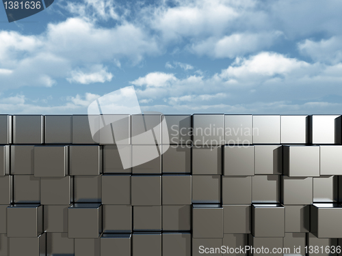 Image of cubes wall