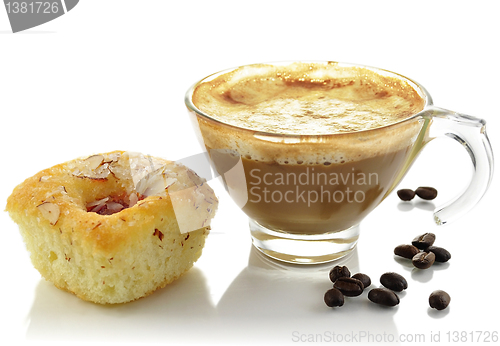 Image of coffee and cupcake