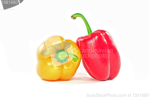 Image of Red and yellow peppers.
