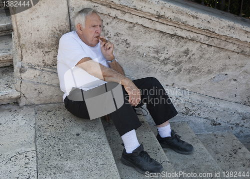 Image of Enjoying a great cigar