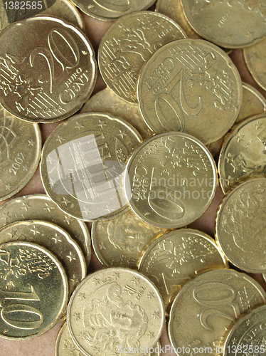 Image of Euro coins background