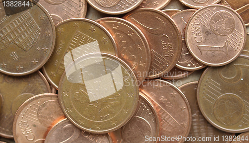 Image of Euro coins background
