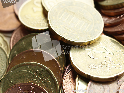 Image of Euro coins background