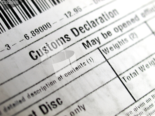 Image of Customs declaration