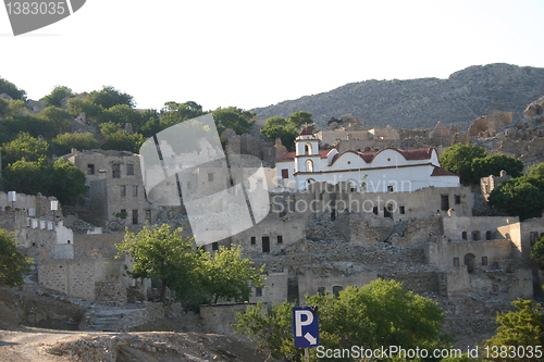 Image of abandoned village Tilos island Greece