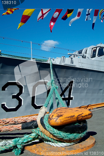 Image of Signal flags on a navy ship