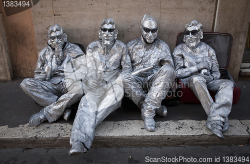 Image of Four cool silver blokes