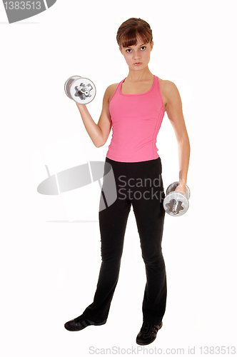 Image of Weight lifting girl.