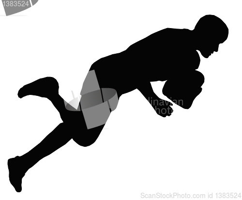 Image of Sport Silhouette - Rugby Dive for Try Line